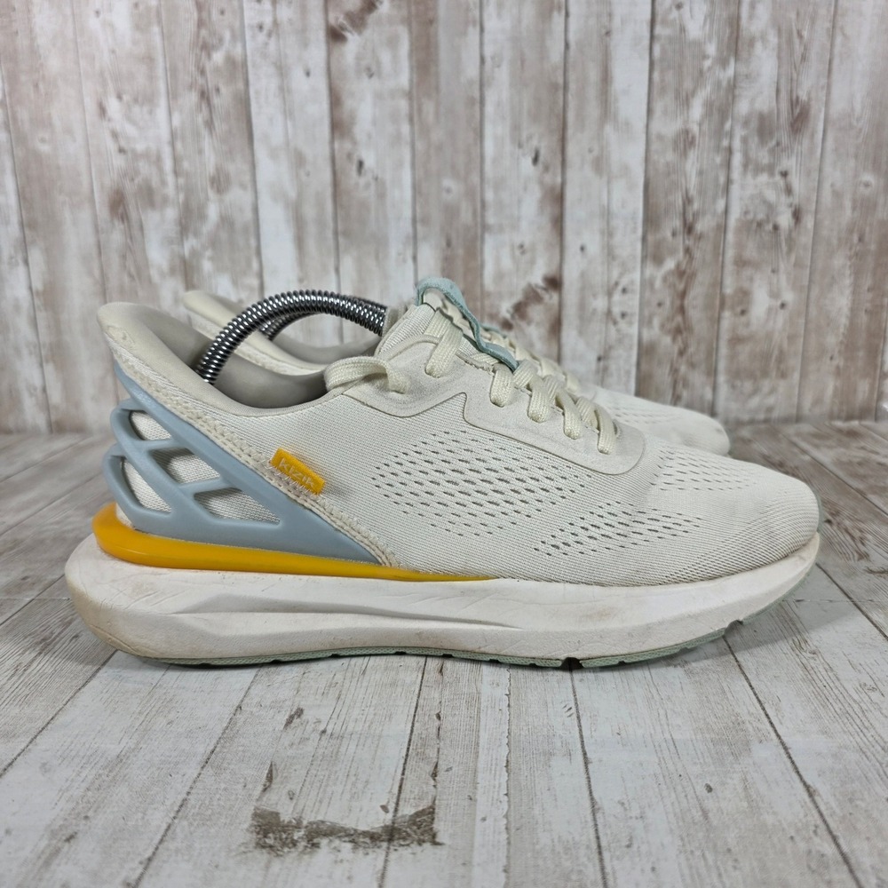 Kizik Athens Hands Free Sneakers Cream Seafoam‎ Yellow Womens 10.5 WATH2501-1D